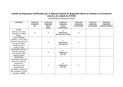 Listado de empresas certificadas en relaci&oacute;n a la formaci&oacute;n inicial y