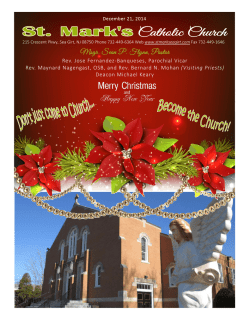St. Mark Catholic Church Sea Girt NJ bulletin for - Clicktrinity.com