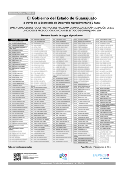 Folios autorizados en acta 09/2014. - Secretar&iacute;a de Desarrollo