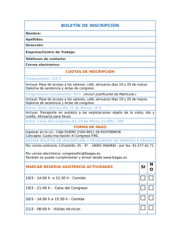 Page 1 BOLET&Iacute;N DE INSCRIPCI&Oacute;N Nombre: Apellidos: Direcci&oacute;n