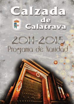 Programaci&oacute;n de Navidad 2014-2015 - Calzada de Calatrava