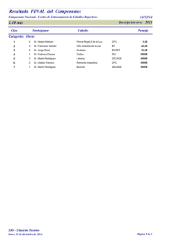 Resultado FINAL del Campeonato: - FUDE