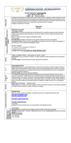 Tareas 3o de Secundaria - Instituto Cultural Derechos Humanos