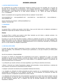 AVISOS LEGALES