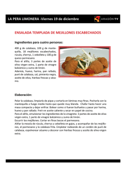 LA PERA LIMONERA -Viernes 19 de diciembre ENSALADA