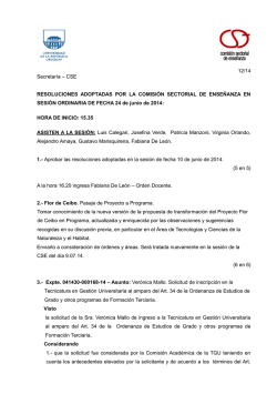 24.06.2014 - Comisi&oacute;n Sectorial de Ense&ntilde;anza