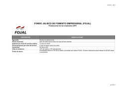 Resumen de prestaciones empleados FOJAL 2014