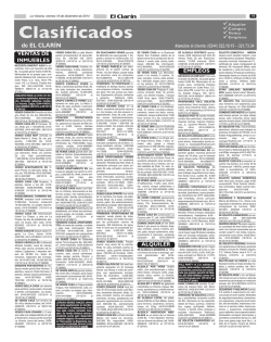 Clasificados Diario El Clar&iacute;n de La Victoria Viernes - ElClarin.net.ve
