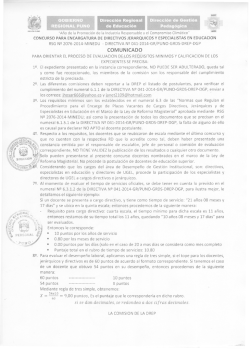 Comunicado encargatura para Directivos Jerarquicos y