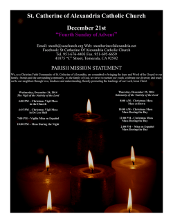 St. Catherine of Alexandria Catholic Church December 21st