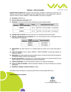 &ldquo;PREPAGO &ndash; OFERTA NAVIDE&Ntilde;A&rdquo; NuevaTel PCS de Bolivia - Viva