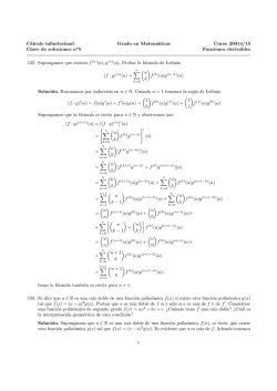 C&aacute;lculo infinitesimal Grado en Matem&aacute;ticas Curso 20014/15 Clave