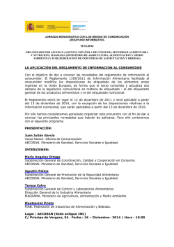 Programa ( Pdf, 43.8 Kb ) - Aecosan - Ministerio de Sanidad