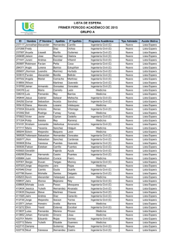 para ver lista de Espera 2015-I Grupo A