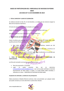 bases participaci&oacute;n i mercadillo navdiad - Vive Pedro Abad