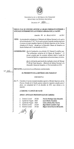 POR EL CUAL SE CONCEDE ASCENSO AL GRADO INMEDIATO