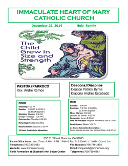 immaculate heart of mary catholic church - E-churchbulletins.com