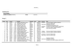 Clasificaci&oacute;n - Federaci&oacute;n Galega de Atletismo