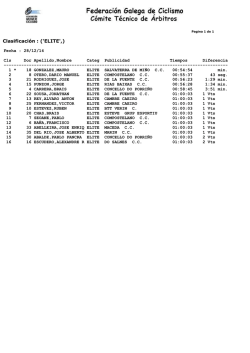 Clasificaci&oacute;ns - Federaci&oacute;n Galega de Ciclismo