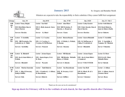 January 2015 - Ss Gregory &amp