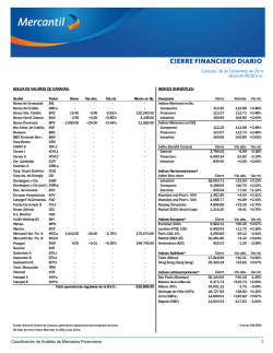 Cierre Financiero - Bienvenidos a Mercantil Merinvest