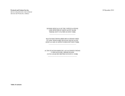 Protocol and Liaison Service 24 December 2014 Service du