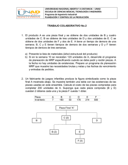 TRABAJO COLABORATIVO No.2 1. El producto A es una - Unad