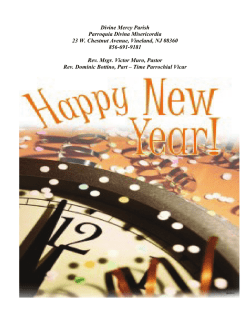 Divine Mercy Parish Parroquia Divina Misericordia 23 W. Chestnut