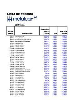 LISTA DE PRECIOS - Metalcar