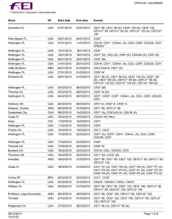 Calendar_Americas_all disciplines_2015 - FUDE