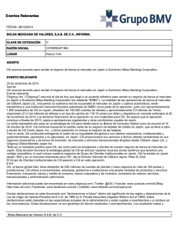 Eventos Relevantes - Bolsa Mexicana de Valores