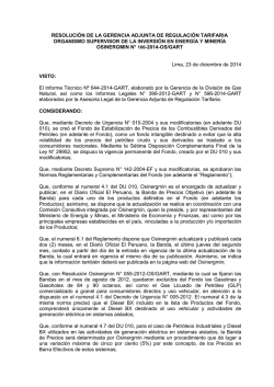 RESOLUCI&Oacute;N DE LAGERENCIA ADJUNTA DE - osinergmin