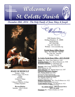 MASS SCHEDULE - E-churchbulletins.com