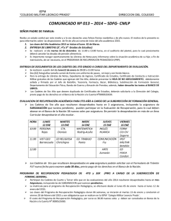 comunicado - Colegio Militar Leoncio Prado