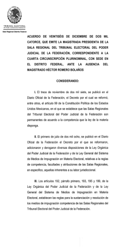 Tribunal Electoral del Poder Judicial de la Federaci&oacute;n