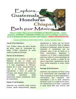 itinerario - &iexcl;bienvenidos a beh por m&eacute;xico!