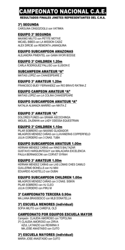 CAMPEONATO NACIONAL C.A.E. - Club H&iacute;pico Argentino