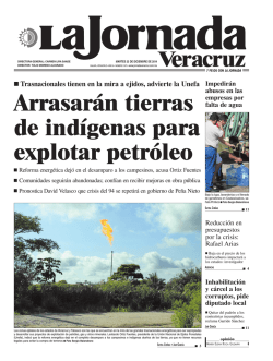 Trasnacionales tienen en la mira a ejidos, advierte la Unefa