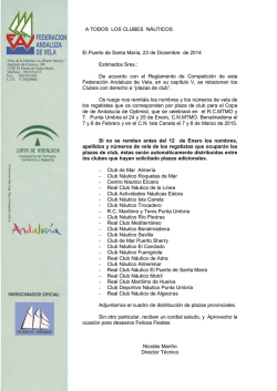 nota a los clubes de optimist- copa andaluc&iacute;a. - Federaci&oacute;n
