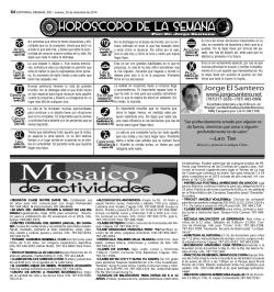 Hor&oacute;scopo - La Semana