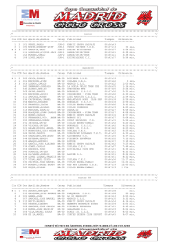 Clasificaciones X Trofeo Ciclocross San Sebasti&aacute;n de los Reyes