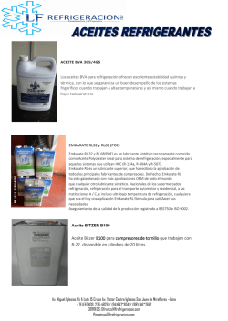 Aceite Bitzer B100 para compresores de tornillo que trabajen con R
