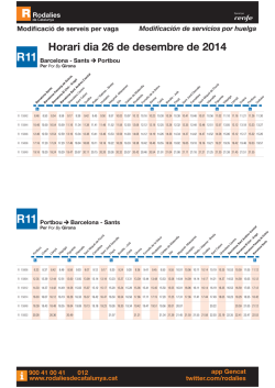 Horaris Regionals - Renfe