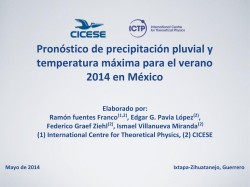 Pron&oacute;stico de precipitaci&oacute;n pluvial y temperatura m&aacute;xima para el