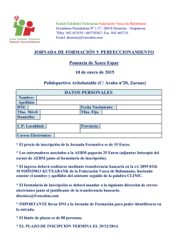 inscripciones cl&iacute;nic zarauz - xesco espar - Euskal eskubaloi federazioa