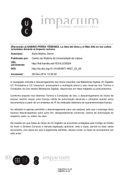 [Recens&atilde;o a] SABINO PEREA Y&Eacute;BENES, La idea del alma y el M&aacute;s