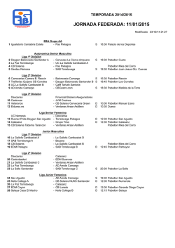Pr&oacute;xima Jornada - Federaci&oacute;n C&aacute;ntabra de Baloncesto