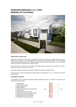 bidebarri ibergoiko 12 s. coop. memoria de calidades - Fotocasa