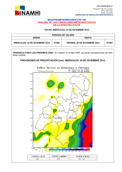 bolet&iacute;n meteorol&oacute;gico n&ordm; 152 an&aacute;lisis de las condiciones