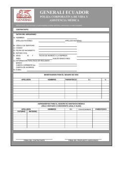 Formulario de Enrolamiento de Vida y Asistencia M&eacute;dica